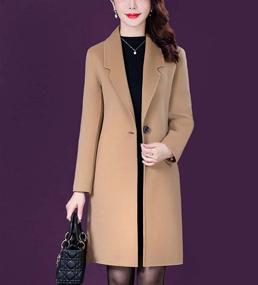 img 3 attached to Aprsfn Womens Elegant Mid Length Windproof Women's Clothing