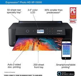 img 1 attached to 🖨️ Epson Expression Photo HD XP-15000: Wireless Color Wide-Format Printer with Amazon Dash Replenishment, Unleash Your Creativity!
