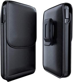 img 4 attached to PiTau Phone Holster for iPhone SE(2020): Swivel Belt Clip XL Pouch, Compatible with Apple iPhone SE/6/6S/7/8, Fits Phones with Thick Cases on - Black