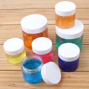 img 1 attached to 🔒 SGHUO 24 Pack Slime Containers - Water-Tight Lids, 12pcs 6oz & 12pcs 2oz Plastic Jars with Labels for Slime Making, Food, Beauty Products - BPA Free