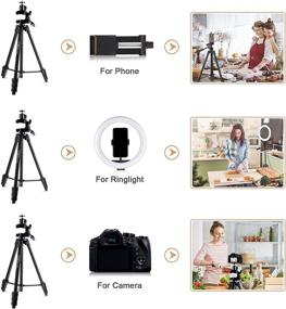 img 2 attached to 🌟 PHOPIK 10'' Ring Light with Extendable Tripod Stand & Phone Holder: Ideal for Live Stream, Makeup, YouTube Videos, TikTok & Universal Phone Compatibility