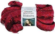 enhance your winter wardrobe with coats: yarn red heart boutique ribbons yarn in sangria logo