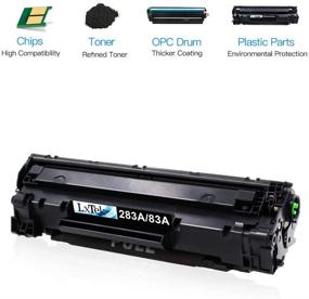 img 1 attached to 🖨️ LxTek Compatible Toner Cartridge Replacement for HP 83A CF283A - Laserjet Pro MFP M125nw M201dw M225dw M201n M125a M127fn M127fw - 4 Black