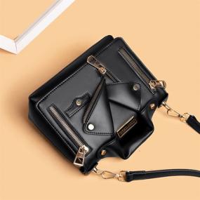 img 2 attached to 👩 Сумки Sfly Women Chain Motorcycle Shoulder Rivet: Сумка с цепочкой в виде мотоцикла из кожи для девушек