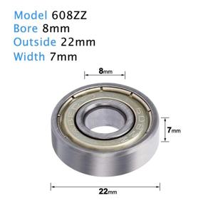 img 2 attached to 🔥 High-performance Donepart R8 2RS Bearings: Pre-lubricated Miniature Power Transmission Solution