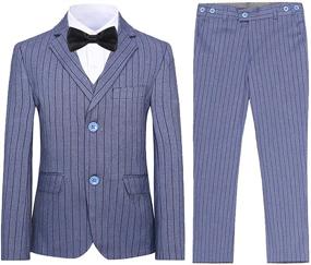 img 4 attached to Stylish Pieces Blazer: Formal Colors for Wedding Boys' Clothing in Suits & Sport Coats