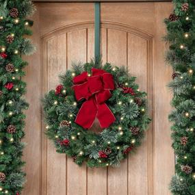 img 3 attached to 🎄 Adapt Adjustable Length Wreath Hanger in Green - Holds up to 20 lbs. by Haute Decor
