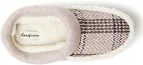 img 1 attached to 🔥 Premium Dearfoams Blake Felted Plaid Clog Slipper for Kids - Unisex Comfort and Style