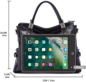 img 1 attached to TOMCHAN Women Genuine Satchel Handbags Shoulder Crossbody Women's Handbags & Wallets