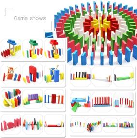 img 1 attached to 🎨 MorTime Colorful Dominoes: Building and Storage Set