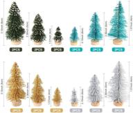 🎄 aerwo 24pcs mini christmas trees: small artificial bottle brush trees for winter decor and diy crafts - 4 colors, 3 sizes логотип