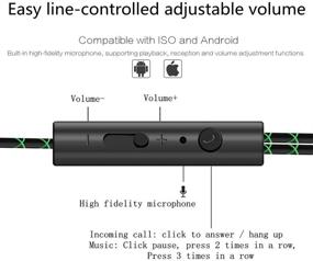 img 1 attached to 🎧 Портативные наушники с микрофоном и управлением звонками на зажиме - стерео наушники, совместимые с устройствами iPhone, Android (белые)
