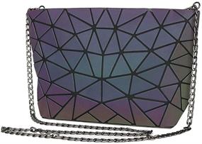 img 1 attached to 👜 Reflective Geometric Handbags: Holographic Crossbody for Women's Handbags, Wallets, and Totes