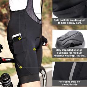 img 3 attached to 🚴 Santic Men's Cycling Bib Shorts - Padded Tights for Excellent Performance on the Bicycle