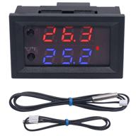 🌡️ twidec/dc 12v programmable temperature controller -50 to 110 ℃ (-58 to 230 °f), red/blue led display, heating/cooling thermostat control module with ntc 10k waterproof sensor probe logo