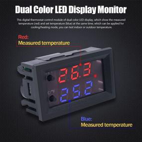 img 3 attached to 🌡️ Twidec/DC 12V Programmable Temperature Controller -50 to 110 ℃ (-58 to 230 °F), Red/Blue LED Display, Heating/Cooling Thermostat Control Module with NTC 10K Waterproof Sensor Probe