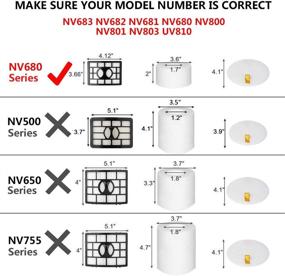 img 1 attached to 🔍 Набор заменительных пенных и фетровых фильтров Amyehouse - совместим с моделями пылесосов Shark Rotator Powered Lift-Away Speed NV683 NV682 NV681 NV680 NV800 NV801 NV803 UV810 - заменяет фильтры # XFF680 и XHF680