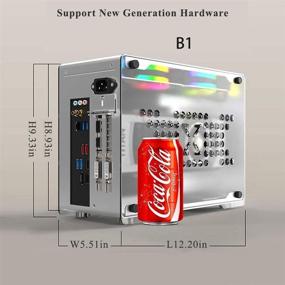 img 3 attached to 💻 Корпус КАБИУ ЗЗАУ Б1 для компьютера ITX - мини-микро тонкий портативный корпус среднего формата из алюминиевого сплава, поддерживает длинную графическую карту, SFX блок питания, идеален для игр и домашнего использования в 2021 году.