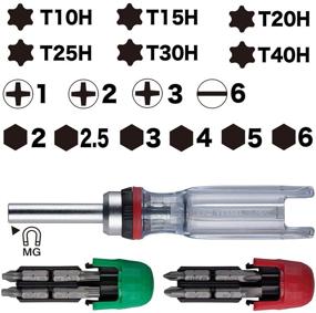 img 3 attached to Набор отверток CRYSTALINE с насадочными битами - 16 шт. SETJ, включая (+), TORX и HEX биты