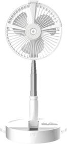 img 3 attached to 🌬️ Lemspum 8 inch Foldable USB Table/Floor Air Circulator Cooling Fan with Telescopic Drawing Rod, Built-in Humidifier and LED Light – Ideal for Indoor, Outdoor, Picnic, Camping, and Travel – White/Pink (White)