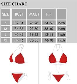 img 1 attached to 👙 Women's String Bikini Swimsuit Triangle Tie Side Adjustable Bathing Suit Set with Scrunch Butt Detail