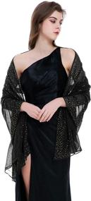 img 2 attached to 💃 Silver Women's Shawls Evening Dresses Wedding Accessories: Scarves & Wraps