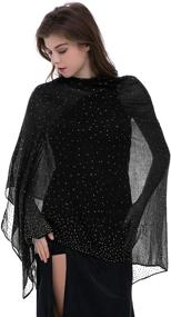 img 4 attached to 💃 Silver Women's Shawls Evening Dresses Wedding Accessories: Scarves & Wraps