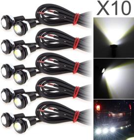 img 4 attached to 🚗 Enhance Visibility with Eagle Eye LED Chip Car Fog White Light DRL Bulb 9W 18MM 5730 Reverse Backup Parking Signal 10pcs 6000K