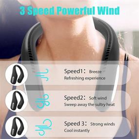 img 3 attached to 🌬️ Stay Cool Anywhere with TREKOO Portable Neck Fan: Rechargeable Bladeless Hands-Free Cooling Fan for Neck