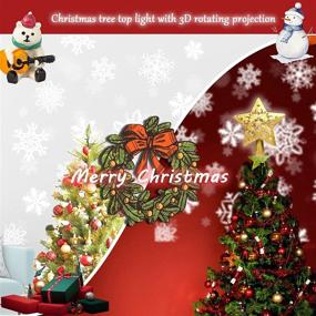 img 2 attached to 🌟 LED Lighted Star Christmas Tree Topper with Projector for Indoor/Outdoor Christmas Tree Decorations - Top Topper Lights