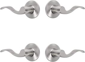 img 1 attached to 🚪 Dynasty Hardware HER-78-US15 Heritage Dummy Lever Set, Satin Nickel Finish (2 Pack)