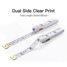 img 3 attached to 📏 Pack of 3 Measuring Tapes for Sewing, Body and Tailoring - Double Scale Measurement Tape, 150 cm/60 Inch