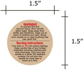 img 3 attached to 🕯️ Premium Candle Labels: Natural Kraft Warning Stickers - 1.5 inch, 500 pcs per Roll