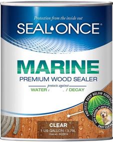 img 4 attached to 🌊 SEAL-ONCE MARINE - 1 Gallon Penetrating Wood Sealer: Waterproof, Stain & Protect for Wood Docks, Decks, Piers & Retaining Walls in High-Moisture Areas
