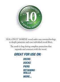 img 3 attached to 🌊 SEAL-ONCE MARINE - 1 Gallon Penetrating Wood Sealer: Waterproof, Stain & Protect for Wood Docks, Decks, Piers & Retaining Walls in High-Moisture Areas