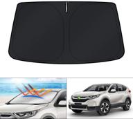 kust windshield sun shade for honda cr-v: 2017-2022 crv sunshade window visor protector - foldable design blocks uv rays, keeps car cooler logo