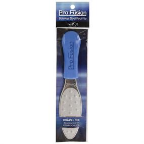 img 3 attached to ForPro ProFusion Stainless Steel Pedicure File - Coarse, Double-Sided - Blue Handled Pedi File for Heels and Feet - Length: 8.25 inches