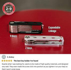 img 2 attached to 🔑 Keyport Pivot 1.0 Key Organizer - Compact Key Holder & Multi Tool - Premium Red Key Organizer Keychain + Keychain Multi-Tool with Lost & Found Feature