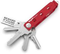 🔑 keyport pivot 1.0 key organizer - compact key holder & multi tool - premium red key organizer keychain + keychain multi-tool with lost & found feature логотип