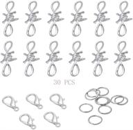 buufan 30 pcs punk gothic alloy barbed wire chain necklace thorn pendant bracelet earrings with jump rings lobster clasps for jewelry diy making（big） logo