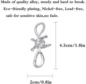 img 3 attached to BUUFAN 30 PCS Punk Gothic Alloy Barbed Wire Chain Necklace Thorn Pendant Bracelet Earrings With Jump Rings Lobster Clasps For Jewelry DIY Making（Big）