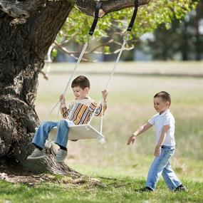 img 1 attached to 🌳 DCAL Gear Tree Swing Hanging Straps Kit: Easy & Fast Installation - 5ft Extra Long Straps - 2000 lb Capacity - Safer Lock Snap Carabiner Hooks - Ideal for Swing Sets, Tire Swing & Hammock