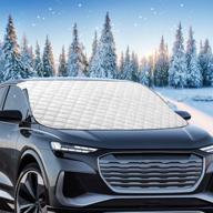 mumu sugar windshield snow cover: ultimate protection for cars, trucks, vans, and 🚗 suvs - 5 layers, extra large size, magnetic, shields from snow, ice, sun, and frost logo