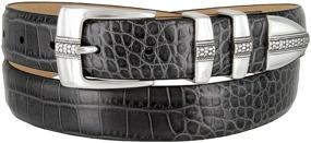 img 4 attached to Brandon Designer Alligator Men's Belts - The Finest Italian Calfskin Accessories