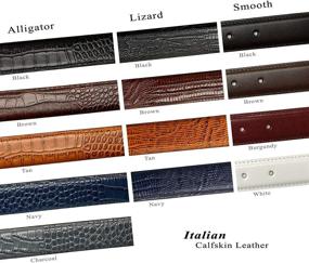 img 3 attached to Brandon Designer Alligator Men's Belts - The Finest Italian Calfskin Accessories