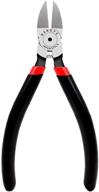6-inch flush cutter pliers - side cutting wire cutter pliers for electronics and jewelry, diagonal cutting pliers (black) logo