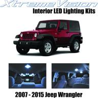 улучшите свой jeep wrangler jk 2007-2015 с комплектом светодиодных ламп xtremevision cool white для интерьера (5 штук) + простым инструментом для установки логотип