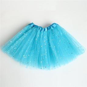 img 2 attached to 👗 Csbks Shimmering Layered Tulle Skirt for Girls - Ideal for Princess Ballet, Dance & Mini Tutus