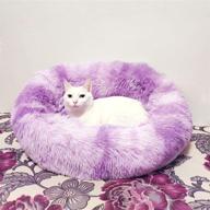 🐾 favomate calming pet bed: fluffy donut cuddler for cats and small dogs - machine washable, anti-anxiety design for indoor pets logo