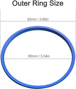 img 3 attached to 🔵 JDMCAR Ободки наружной отделки для вентиляционных кольц Tacoma A/C - Совместимы с аксессуарами для выходных вентиляционных отверстий Tacoma A/C 2016-2022 (набор из 4 шт., синий)